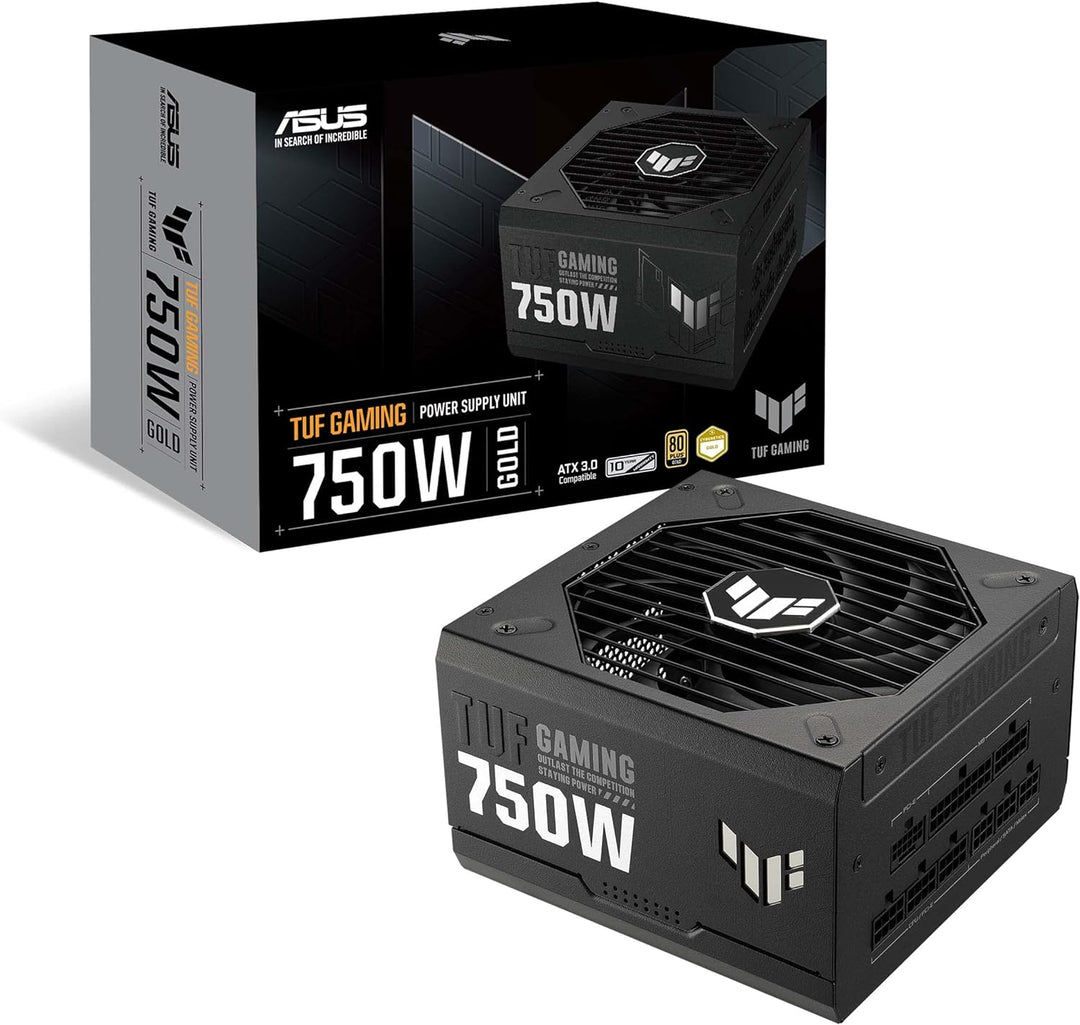 ASUS TUF Gaming 750W Gold Netzteil (750 Watt, vollmodulares Netzteil, ATX 3.0-kompatibel, Axial-tech