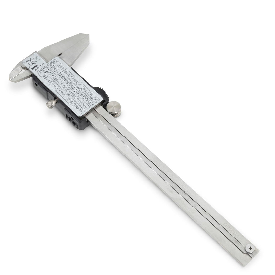 WIKISTORE DIGITAL TASCHEN MESSSCHIEBER 150 mm mit 4 Funktionen, analoger Bremssattel mit 40 mm Backe