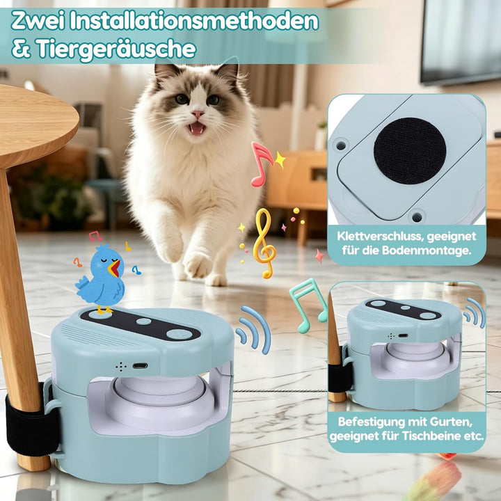 Interaktives Katzenspielzeug Elektrisch mit Fernbedienung, Automatisches Katzenlaufband mit 4 Geschw