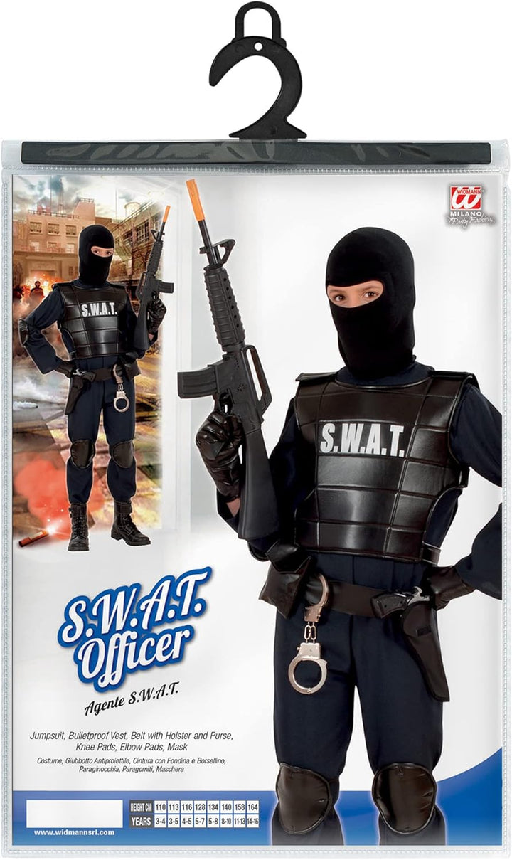 WIDMANN 55349 COSTUME AGENTE SWAT POLIZIOTTO 14/16 CM 164 #5534 14-16 Jahre, 14-16 Jahre