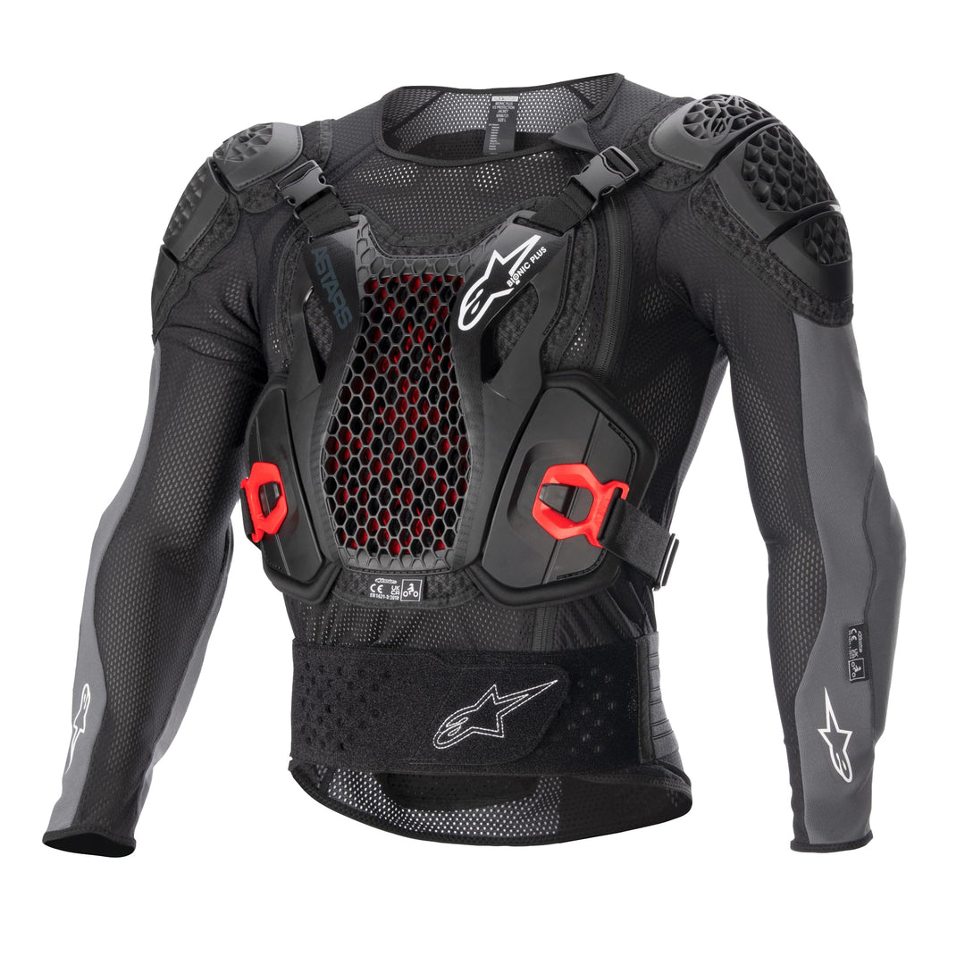 Alpinestars Bionic Plus V2 Protektorenjacke (Black/Red,XXL) XXL BLACK ANTHRACITE RED, XXL BLACK ANTH