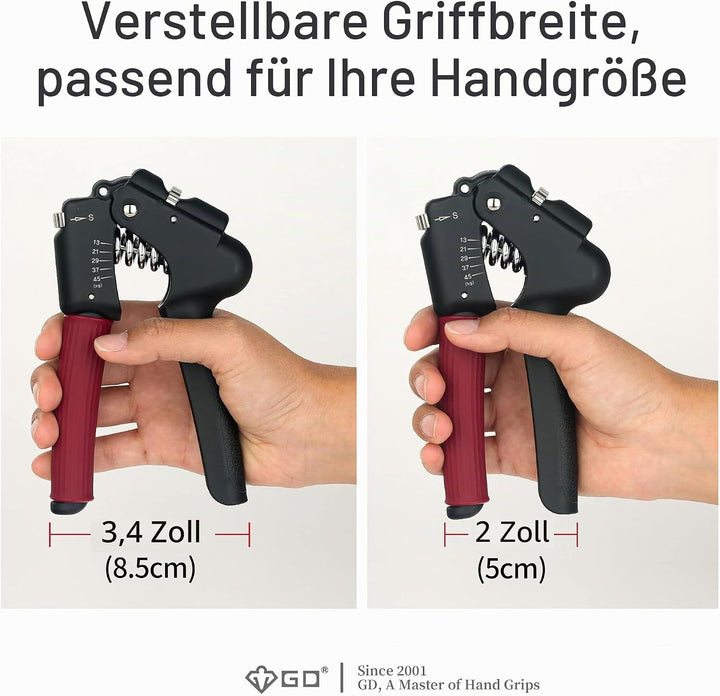 GD Hand Grip Strengthener (Premium Adjustable Hand Grips for Strength Training) Wrist and Forearm Tr