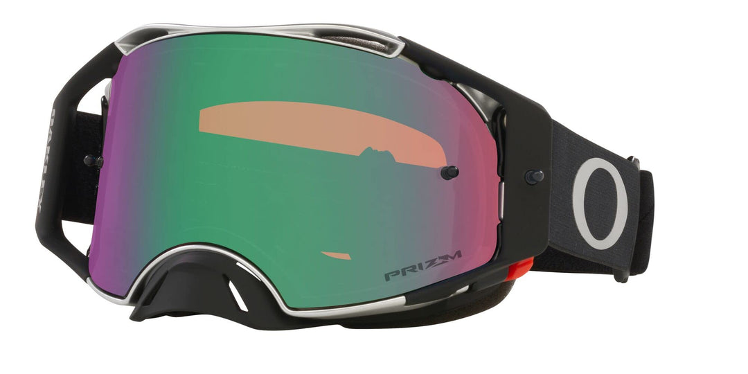 Oakley Unisex Airbrake Mx MX Goggle L Tuff Blocks Gunmetal Black Strap/Prizm Mx Jade Lens, L Tuff Bl