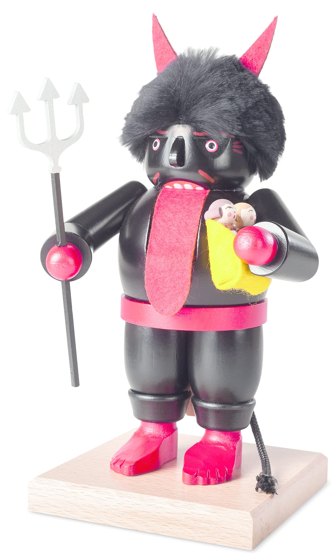 Müller Nussknacker Krampus, 22 cm hoch, original Erzgebirge Seiffen