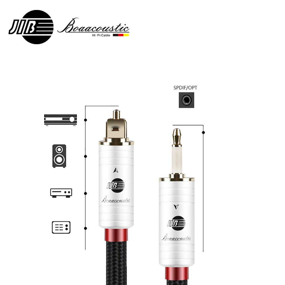 BOAACOUSTIC JIB Mini Toslink zu Toslink Stecker zu Stecker Optisches Digital Audiokabel Hochverstärk