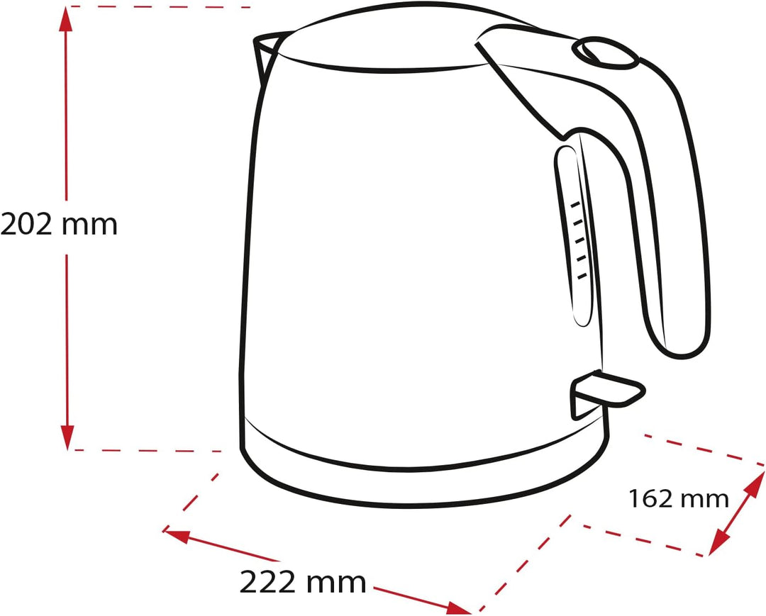 Wasserkocher - MELITTA - Prime Aqua mini, Edelstahl, 1,0 L, 2200 W, handliche Grösse, 1018-07 Edelst