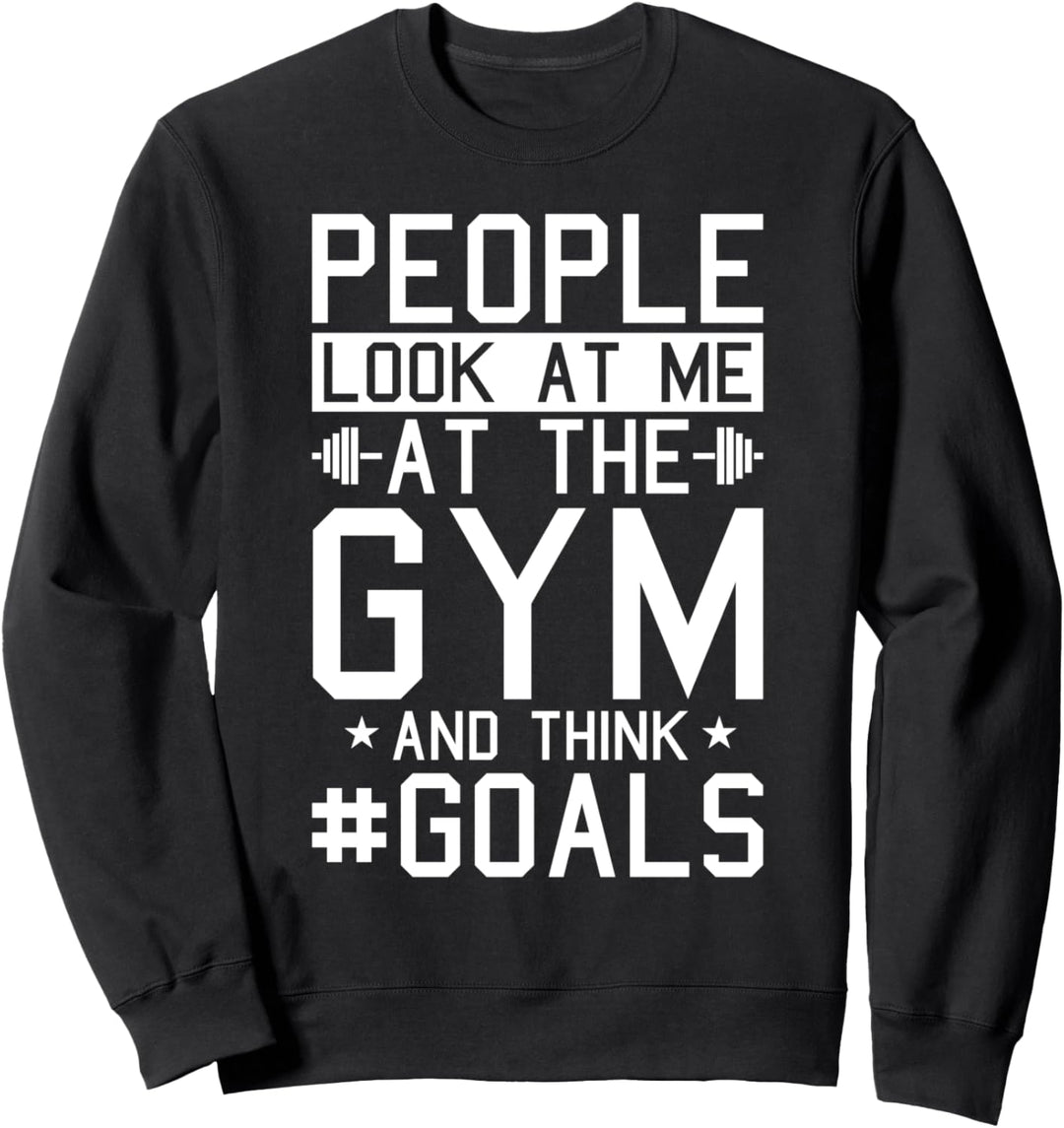 Goals Fitness Lustiges Gym Workout Gewichtheben Bodybuilding Sweatshirt