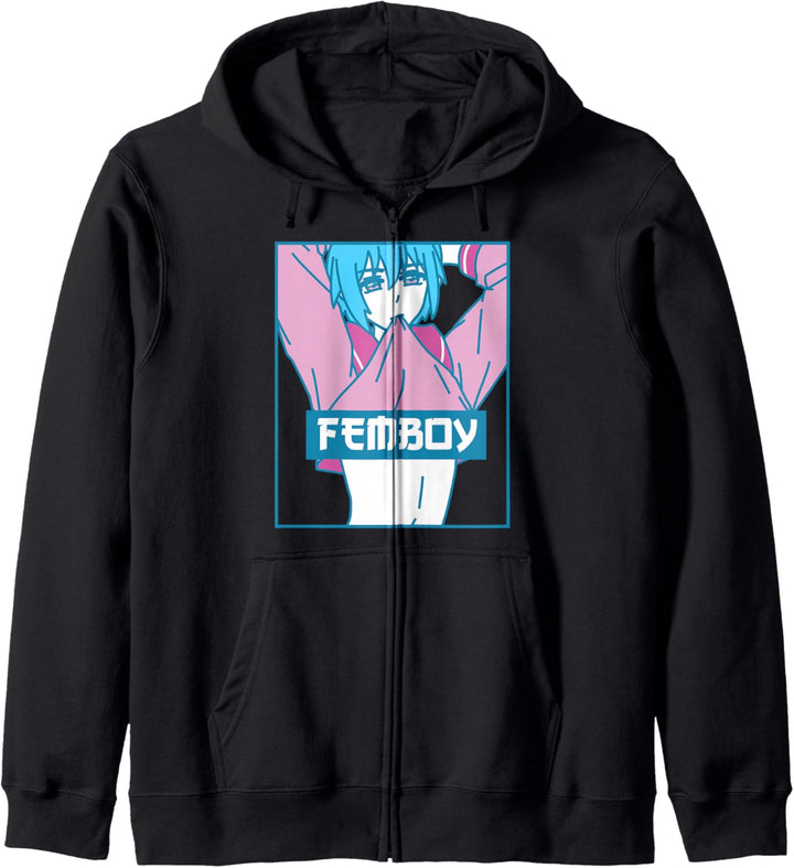 Femboy Aesthetic Pastel Yaoi Anime Boy Crossdressing Kapuzenjacke