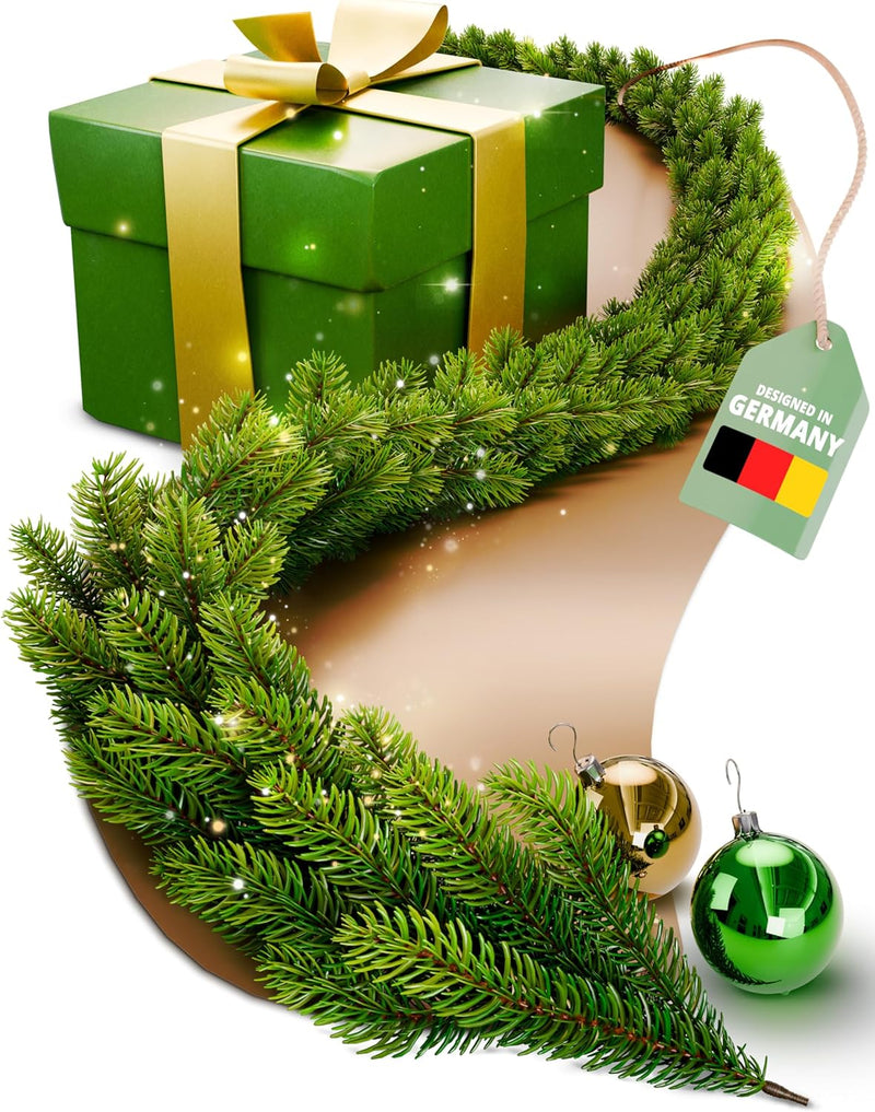 ArtiTree Weihnachtsgirlande - Naturgetreue Tannengirlande, 270cm Grün, Perfekt für Weihnachtsdeko In