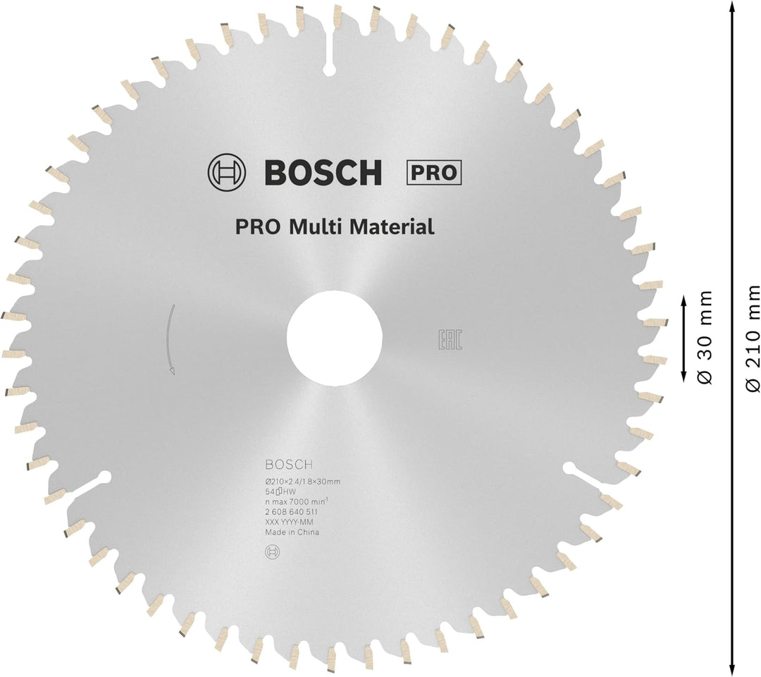 Bosch Accessories Bosch Professional 1x Kreissägeblatt Multi Material (für Multimaterial, Sägeblatt