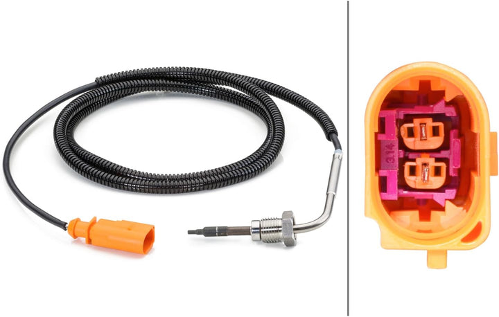HELLA 6PT 014 494-281 Sensor, Abgastemperatur - 2-polig - geschraubt - Kabel: 1100mm