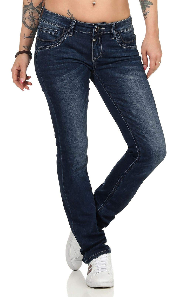 Timezone Damen Slim Tahilatz Jeans 25W / 32L Blau (Blue Royal Wash 3065), 25W / 32L Blau (Blue Royal