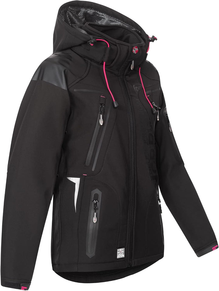 Geographical Norway Damen Softshell Funktions Outdoor Regen Jacke IMS Edition Sport wasserabweisend