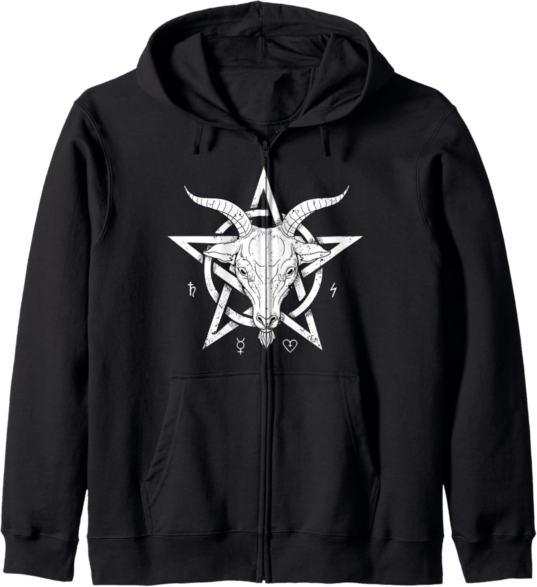 Scary Beast Pentagramm Gothic Satanic Occult Witchcraft Wicc Kapuzenjacke