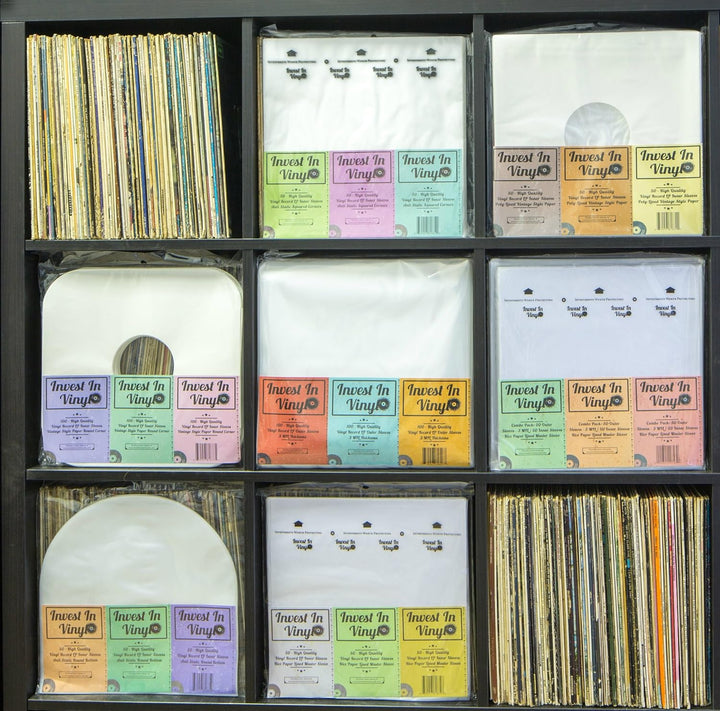 Invest In Vinyl Schallplattenhüllen aus Kunststoff, transparent, 3 mm x 31,8 cm, 32,4 x 31,8 cm, 100