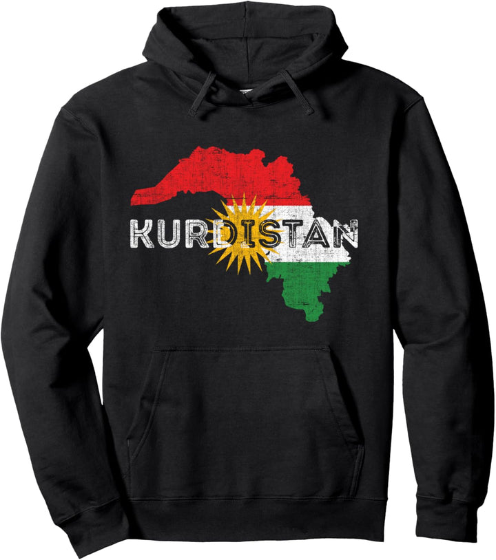 Kurdisch Karten- und Flaggensouvenir - Verzweifelt Kurdistan Pullover Hoodie