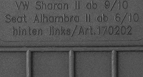 Fussmatten Vorne und Hinten 4er Set für VW Sharan II 2 ab 2010 7N 7 Sitzer Gummi Gummimatten