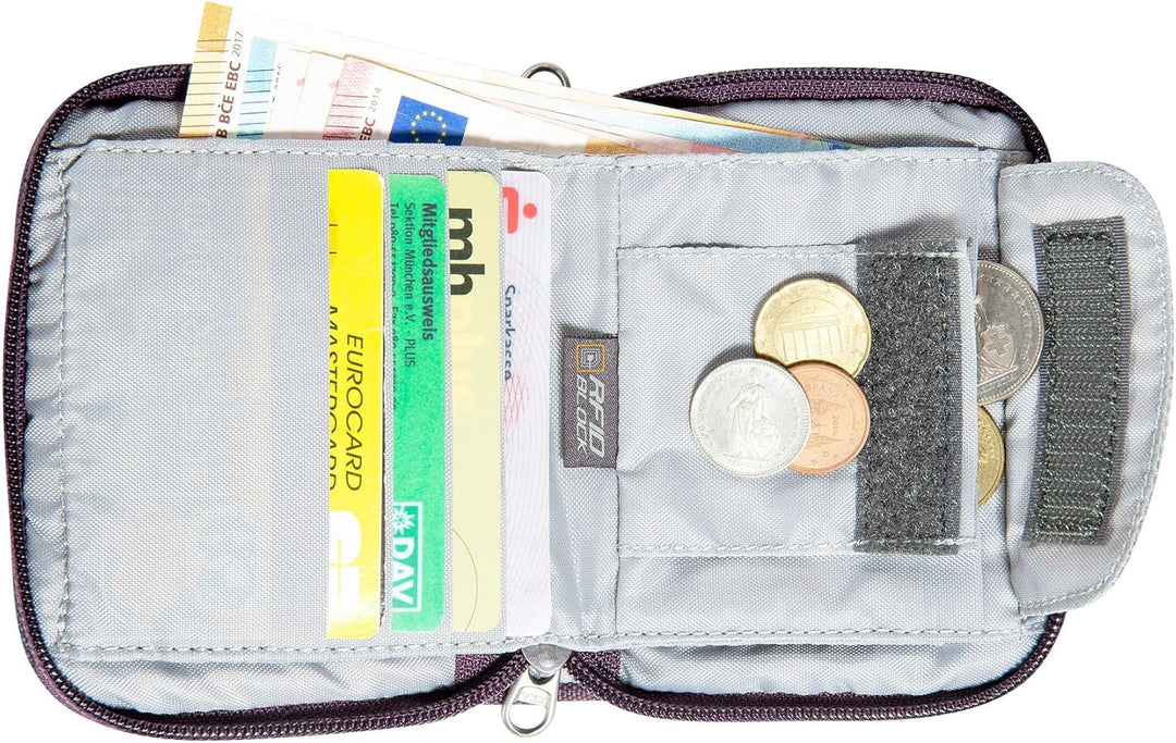 Tatonka Zip Money Box RFID Block - Geldbörse mit RFID-Blocker - TÜV geprüft Midnight Plum, Midnight