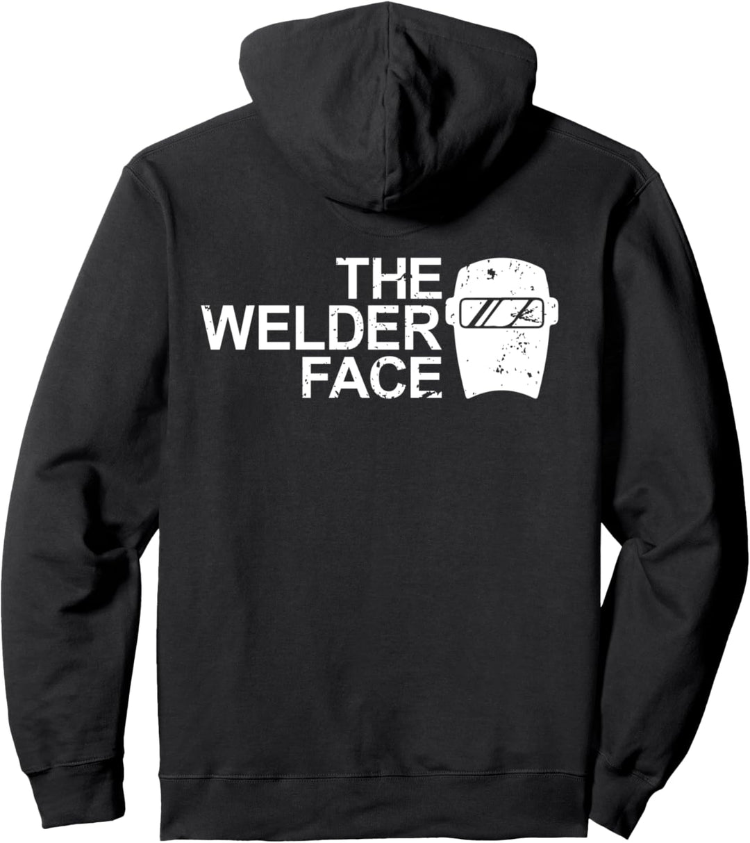 Backprint The welder face Das Schweisser Gesicht Pullover Hoodie