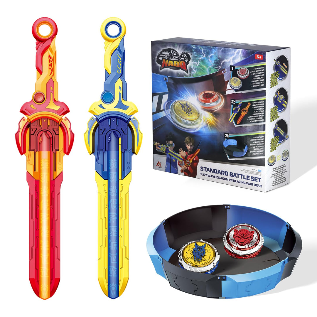 INFINITY NADO Kreisel Battle Arena Set, Kinder Metall Spielzeug Jungen 2PCS, Battle Tops Kreisel Lau