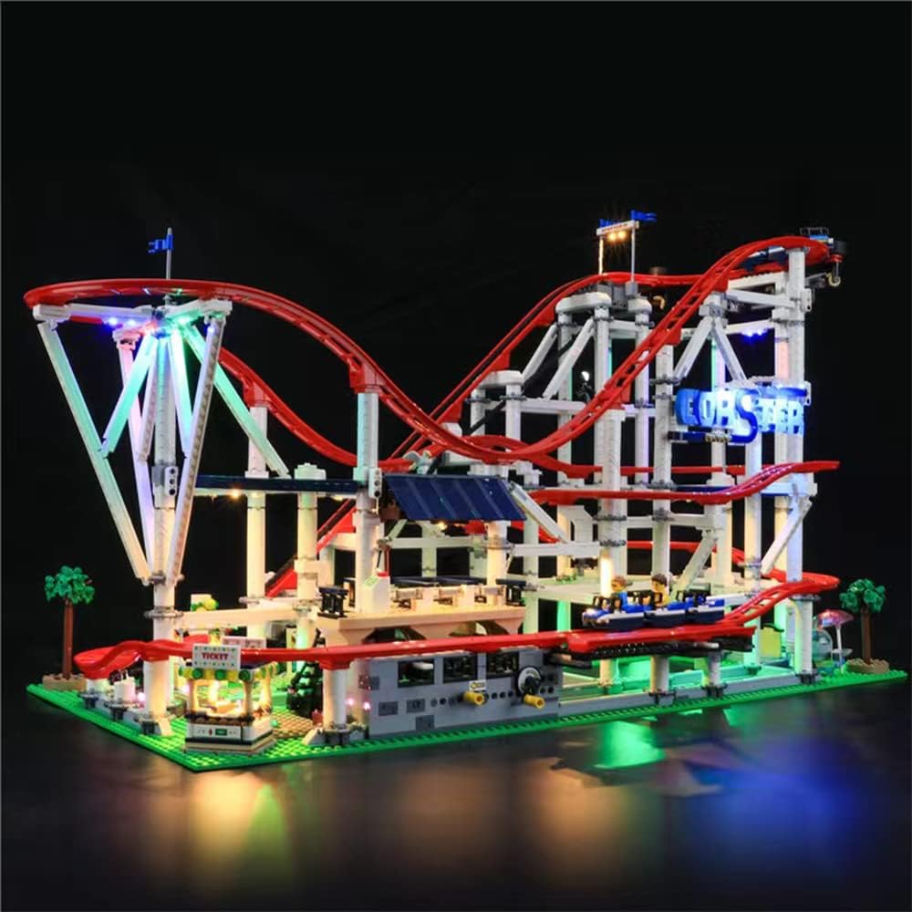 GEAMENT LED Licht-Set Kompatibel mit Lego Achterbahn (Roller Coaster) - Beleuchtungsset für Creator