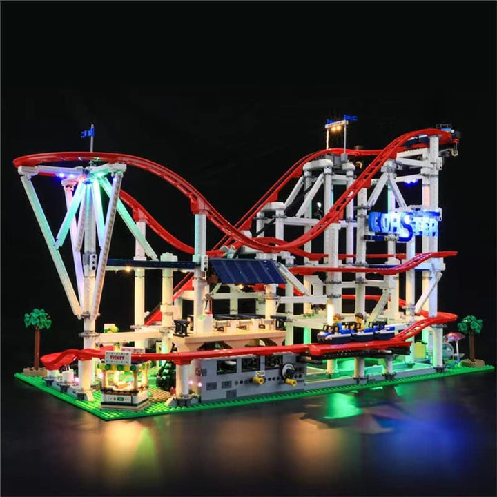 GEAMENT LED Licht-Set Kompatibel mit Lego Achterbahn (Roller Coaster) - Beleuchtungsset für Creator