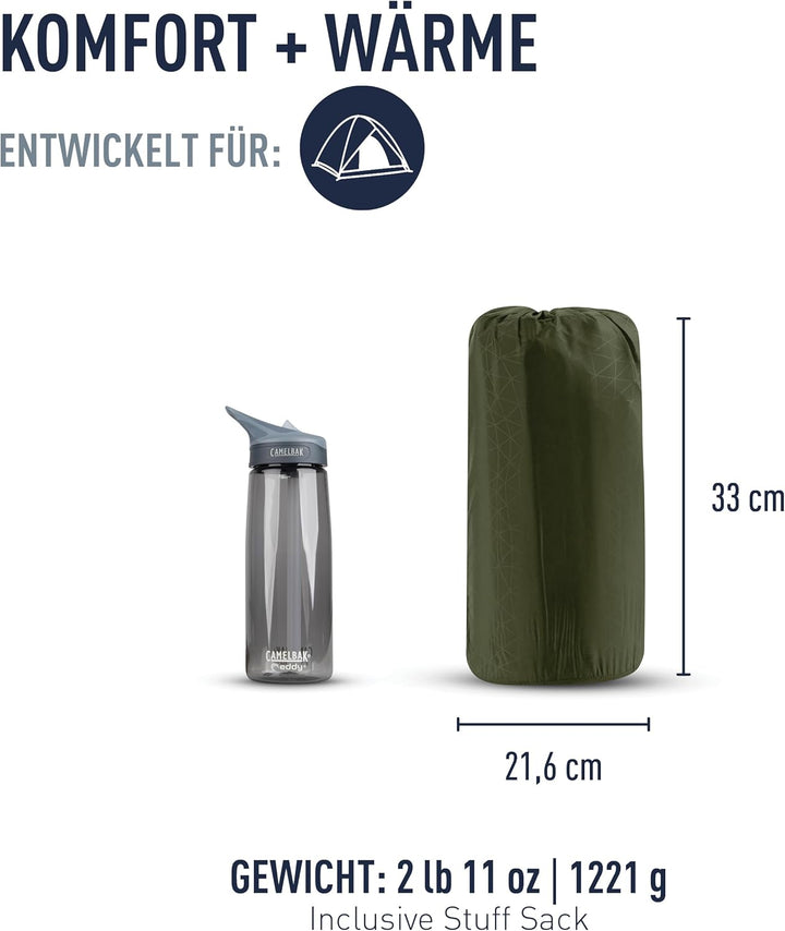 SEA TO SUMMIT - Camp Plus Self Inflating Isomatte Large - Dicke & warme Schlafmatte - Reparatur-Kit
