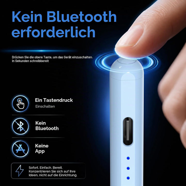 Stift für iPad 2018-2023, HATOKU Pencil für iPad mit Tilt Sensitivity & Palm Rejection, Magnetischer