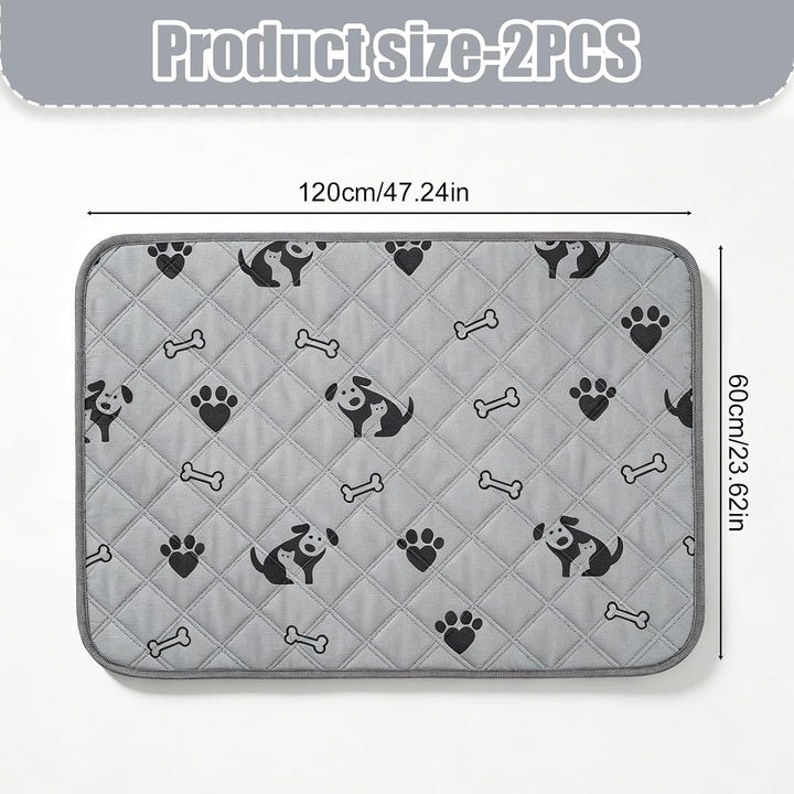 2 Stück PIPI Pads für Meerschweinchen, 120x60cm wasserdichte PIPI Pads Meerschweinchen, Waschbar Hau