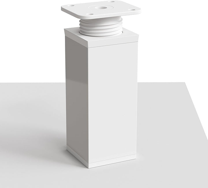 sossai® Design-Möbelfüsse MFV1 | höhenverstellbar | 8er Set | Vierkant-Profil: 40 x 40 mm | Farbe: W