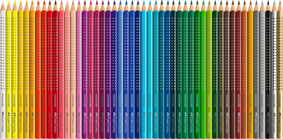 Faber-Castell 112449 - Buntstift Colour Grip 48er Stück Kartonetui 48 stück (1er Pack) 48 Stück, 48