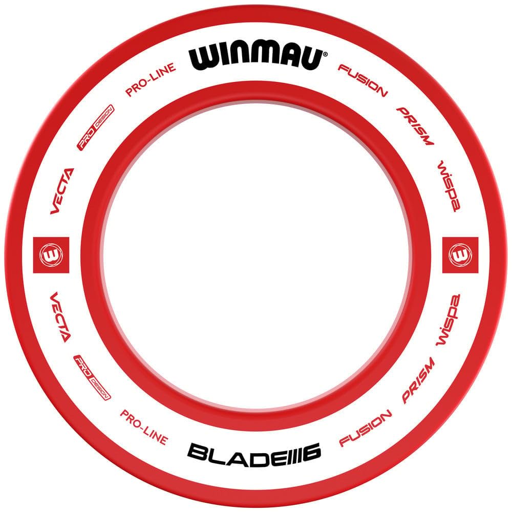 WINMAU Dartscheibe Schutzring – Pro Line 1.0 & 2.0 Rot, Blau, Schwarz & Weiss Dart Surround, Rot