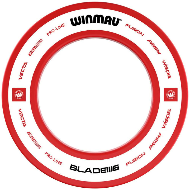 WINMAU Dartscheibe Schutzring – Pro Line 1.0 & 2.0 Rot, Blau, Schwarz & Weiss Dart Surround, Rot