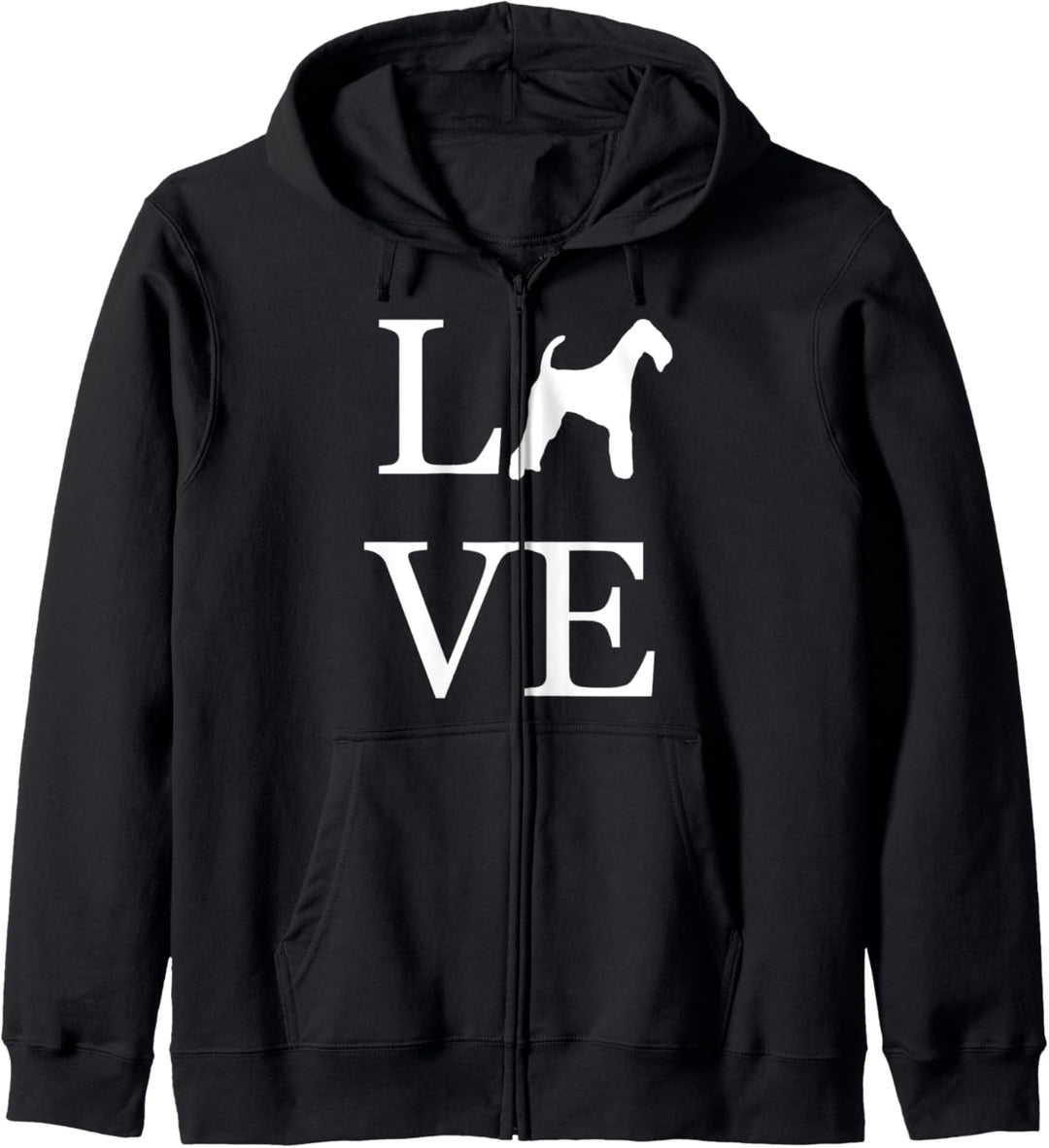 Hundebesitzer "I Love Airedale Terrier", Weiss Kapuzenjacke