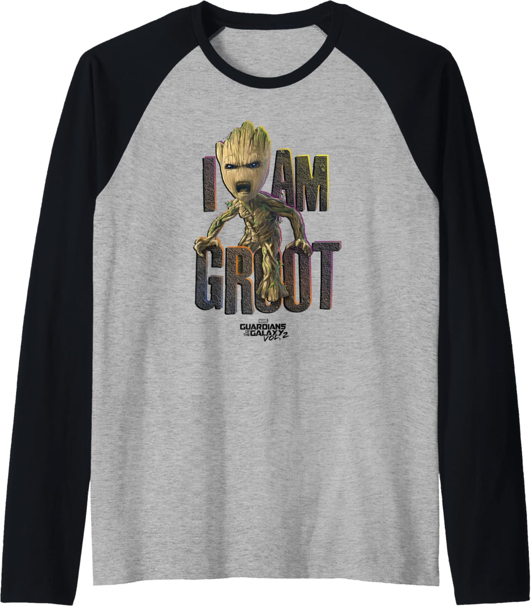 Marvel Guardians Vol.2 I AM GROOT Cute Angry Raglan
