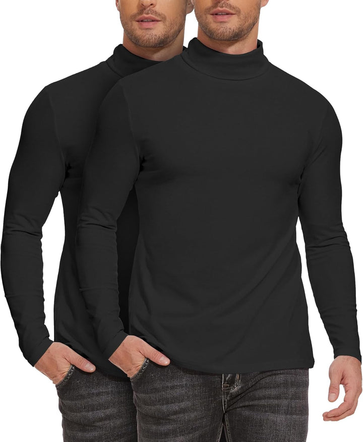 SIHOHAN Herren Rollkragenshirt Basic Rollkragenpullover - Slim fit Langarmshirt Innenfleece Thermoun