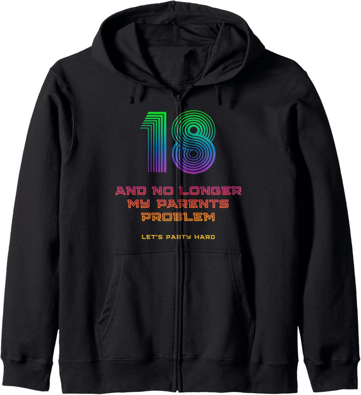 geburtstagsgeschenke für 18 jahre 18 geburtstag shirt lustig Kapuzenjacke