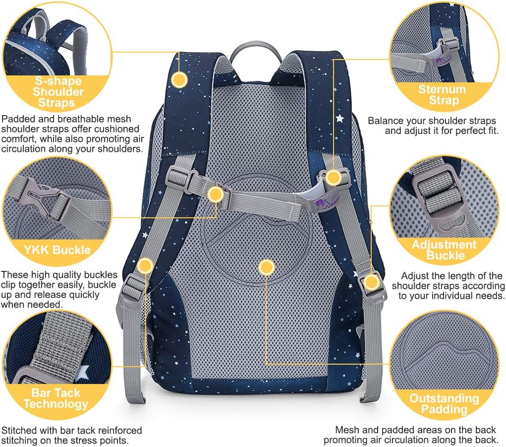 MOUNTAINTOP Kinderrucksack Daypack Grundschule Rucksack Tagesrucksack Schulrucksack Mädchen Jungen f