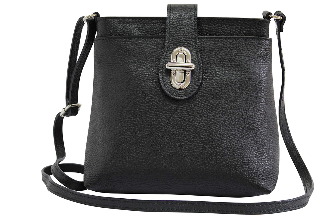 AMBRA Moda Damen echt Ledertasche Handtasche Schultertasche Umhängtasche Citybag Girl Crossover GL00