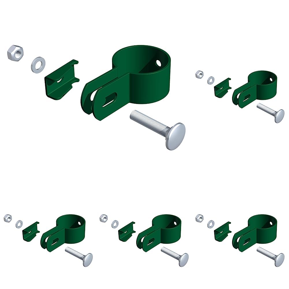 Alberts 563462 Endschelle | grün | für Pfosten-Ø 34 mm (Packung mit 5) für Ø 34 mm- Pfosten (Packung
