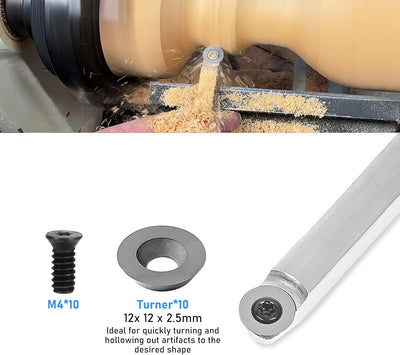 10 Stück Rund Hartmetall Wendeschneidplatten für Drehmeissel, CNC Hartmetall Einsatzschneider für Ho