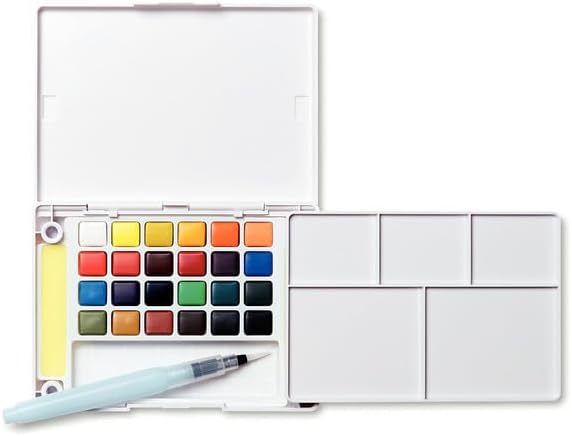 KOI Watercolors Field Box Set of 24 Colors 1 mehrfarbig, 1 mehrfarbig