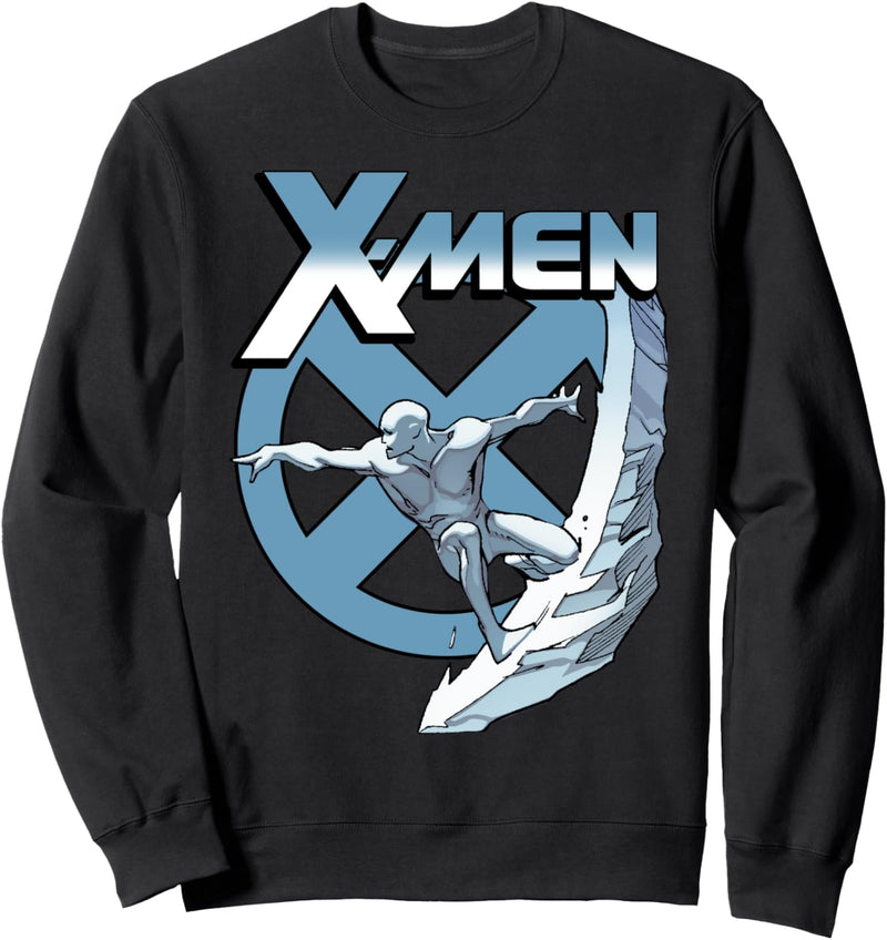 Marvel X-Men Iceman Blue X Epic Cold Slide Sweatshirt