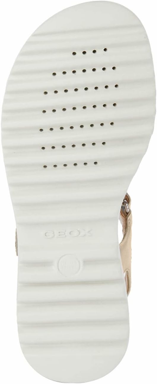 Geox Mädchen J Coralie Gir Sandalen 28 EU Platinum, 28 EU Platinum
