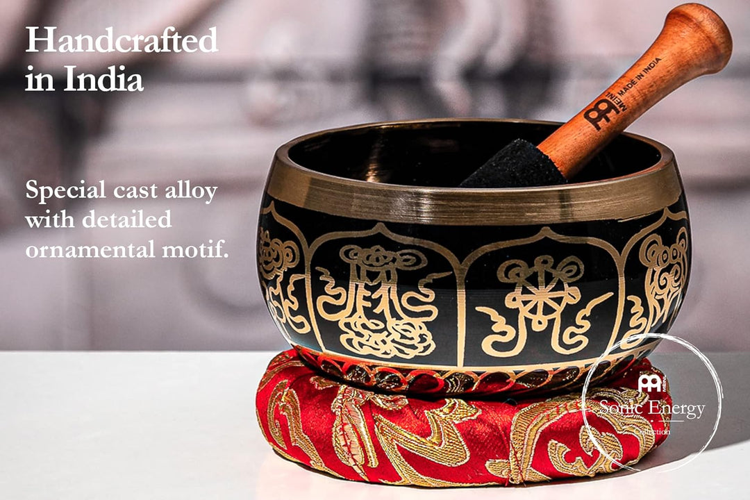 Sonic Energy Ornamental Singing Bowl – Geschenke Set, 400g Klangschale – Meditation, Deko, Yoga – in