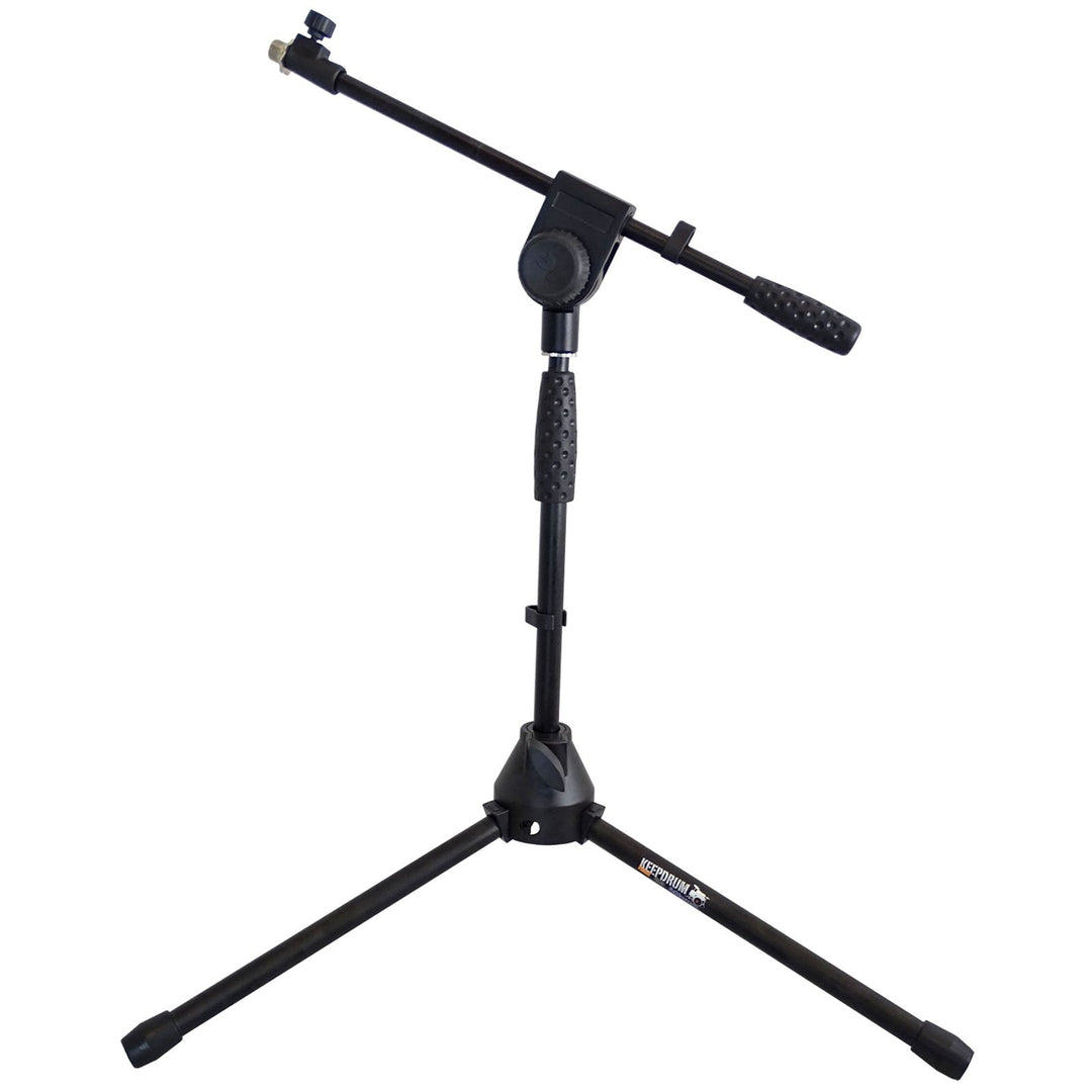 keepdrum EMS013 Mikrofonständer PRO Stativ halbhoch ausziehbar mit Galgen, EMS013