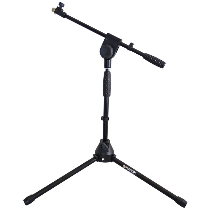 keepdrum EMS013 Mikrofonständer PRO Stativ halbhoch ausziehbar mit Galgen, EMS013