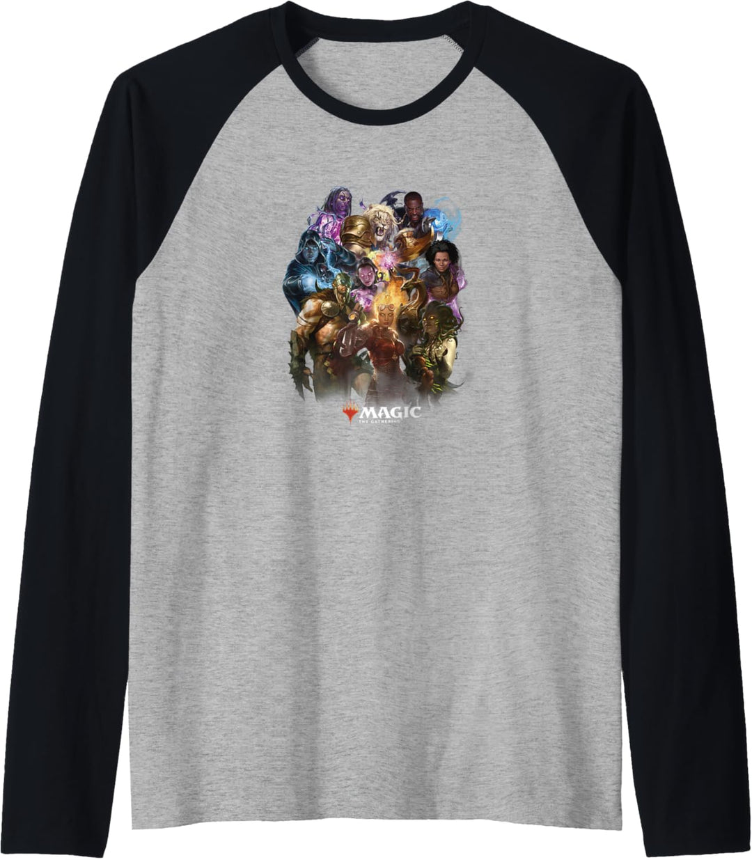 Magic The Gathering Character Group Shot Mash Up Raglan