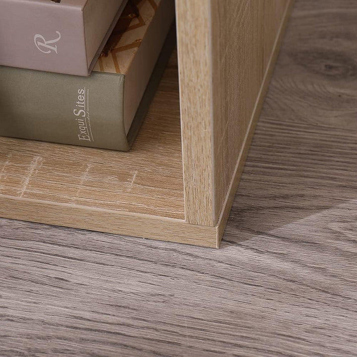 Etnicart - Doppelwürfel Aufbewahrungsbox Bücherregal Eiche 35x30x70cm MDF Holz Regal Design Büro Ein