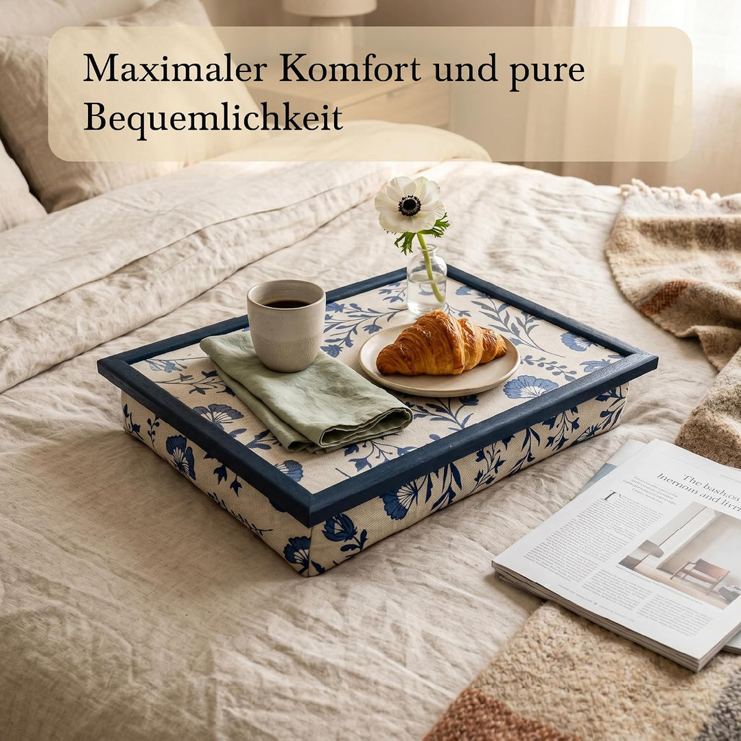 Knietablett mit Kissen Azure Meadow – für Laptop, Lesen &amp; Sofa, Azure Meadow